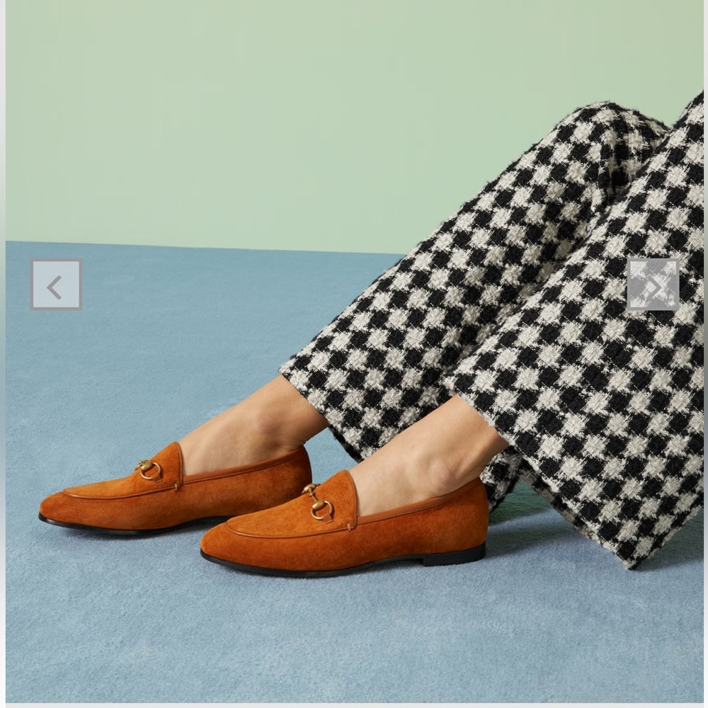 NWT GUCCI JORDAAN SUEDE LOAFER